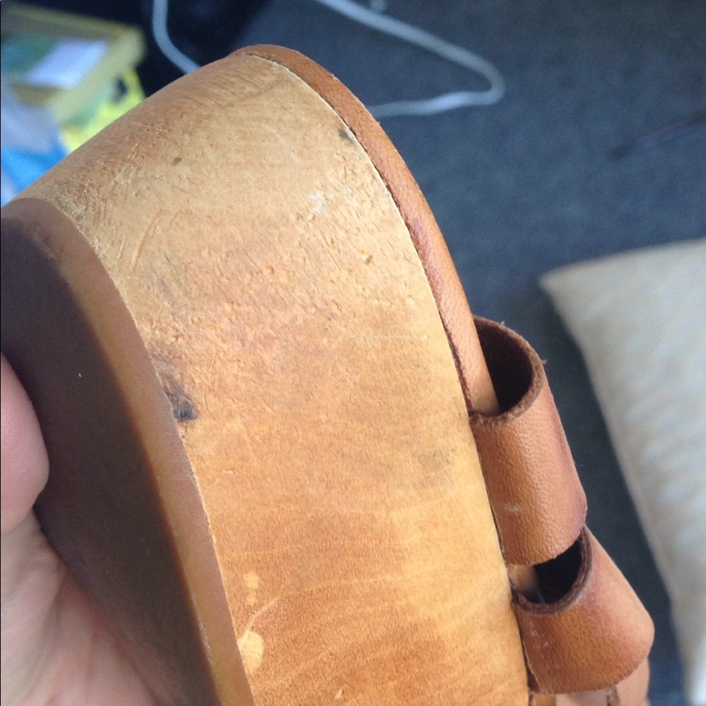 Leather Wood Madewell Wedges - Picture 7 of 8